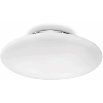 image of Ideal Lux Smarties Bianco - 1 Light Indoor Small Flush Light White, E27