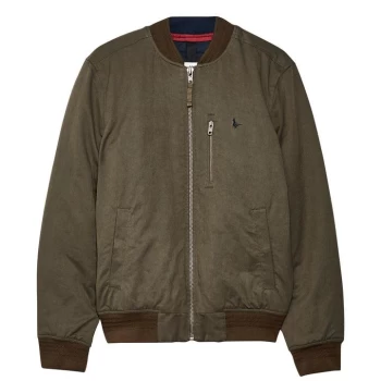 Jack Wills Rame Padded Bomber Jacket - Olive