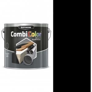 image of Rust Oleum CombiColor Multi Surface Paint Black 2.5l