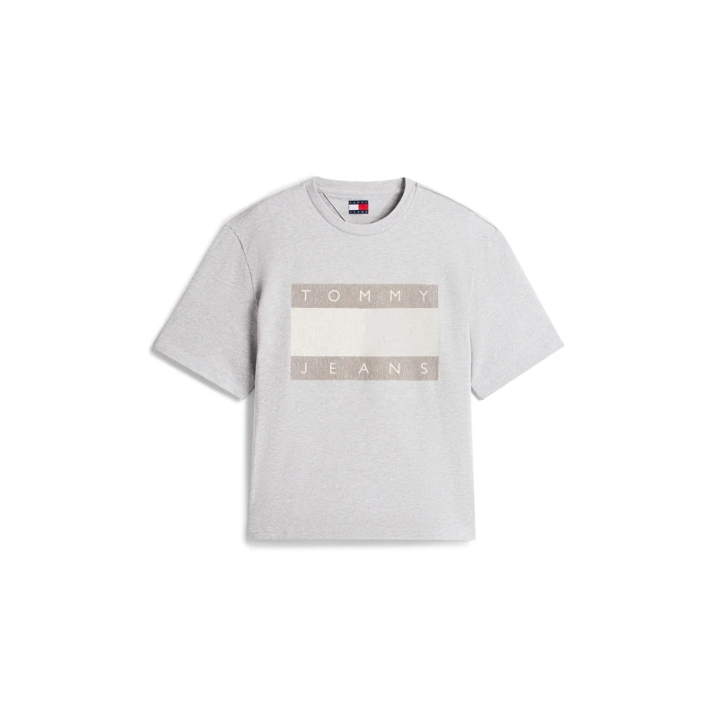 Image of Tommy Jeans Mens Distress T-Shirt Grey Heather male M