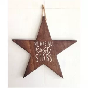 Image of Lost Stars Walnut Decorative Wooden Wall Accessory