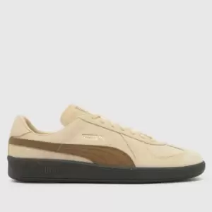 image of PUMA Army Trainers In Beige & Brown