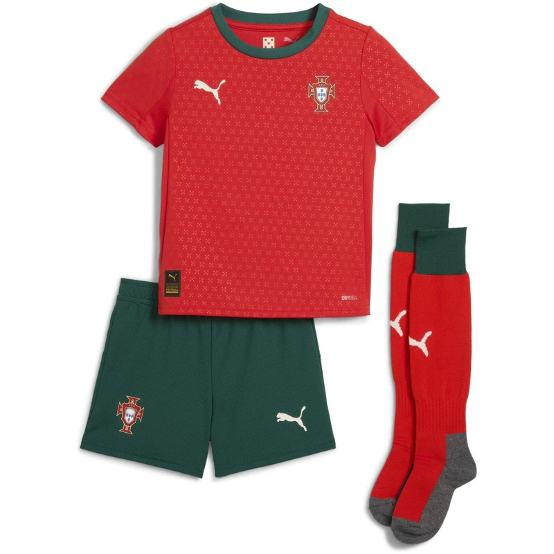 Image of Puma Portugal Home Minikit 2025 Infants Red/Almond male 2-3 Yrs
