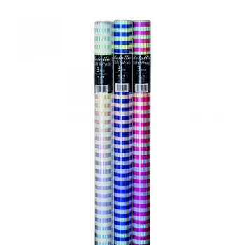 Image of Assorted Striped Foil Gift Wrap Pack of 36 26310-GW