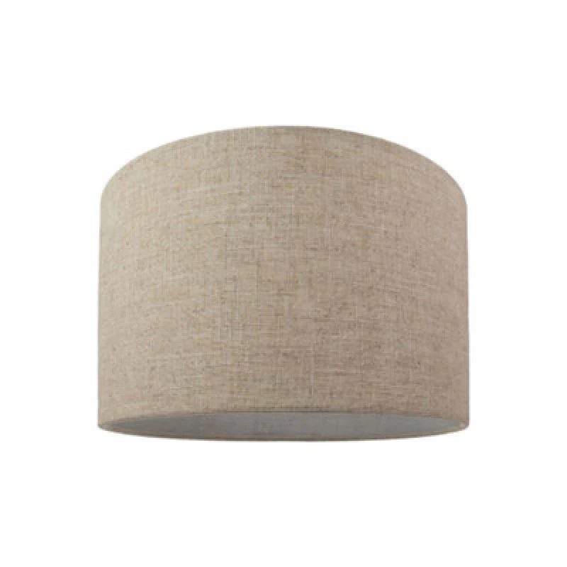 Image of Happy Homewares Contemporary And Stylish Natural Linen 10 Lamp Shade In Oatmeal - 30Cm Diameter