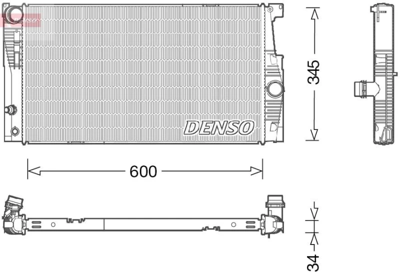 Image of DENSO Engine radiator DENSO DRM05005