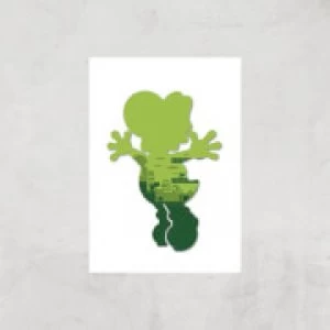 Image of Nintendo Super Mario Yoshi Silhouette Art Print - A4 - Print Only