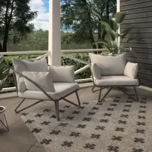 Image of Dorel Teddi 2 Piece Lounge Chair Set with Covers