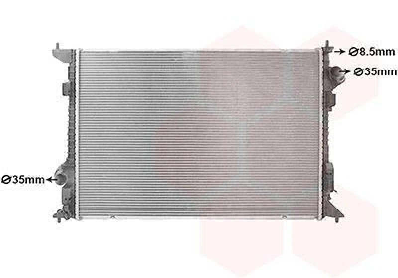 Image of VAN WEZEL Engine radiator VAN WEZEL 33012715
