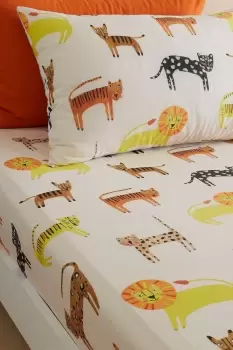 Image of Khari Animals' Cotton Fitted Sheet