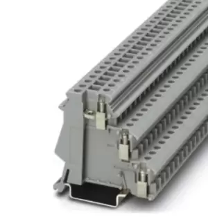 Phoenix Contact Grey DIK 1.5 Non-Fused DIN Rail Terminal, 24 12 AWG, 250 V