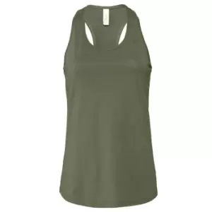 image of Bella + Canvas Womens/Ladies Racerback Tank Top (XL) (Military Green)