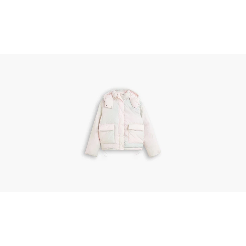 Image of Levis Cropped Down Jacket - Blue Blue 8