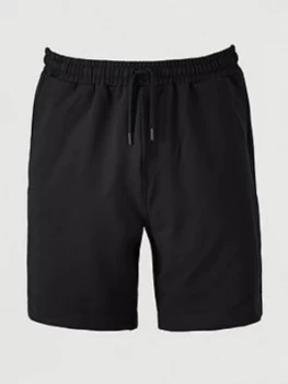 Image of Fred Perry Twill Track Short - Black Size M Men