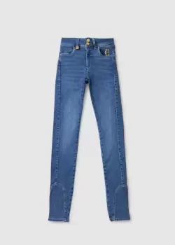 image of Holland Cooper Womens Jodhpur Jeans In Washed Denim