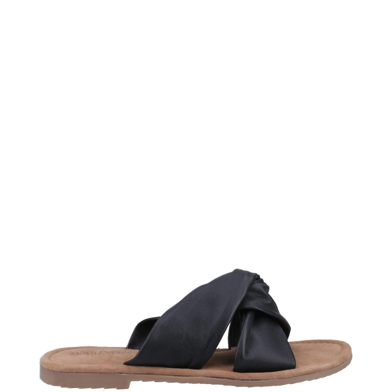 Image of Hush Puppies Womens Amy Mule Leather Upper Slide Sandals UK Size 3 (EU 36) Black HUS809-BLACK-3