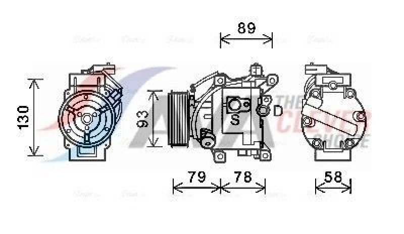 Image of Air conditioning compressor AVA COOLING SYSTEMS TOAK667