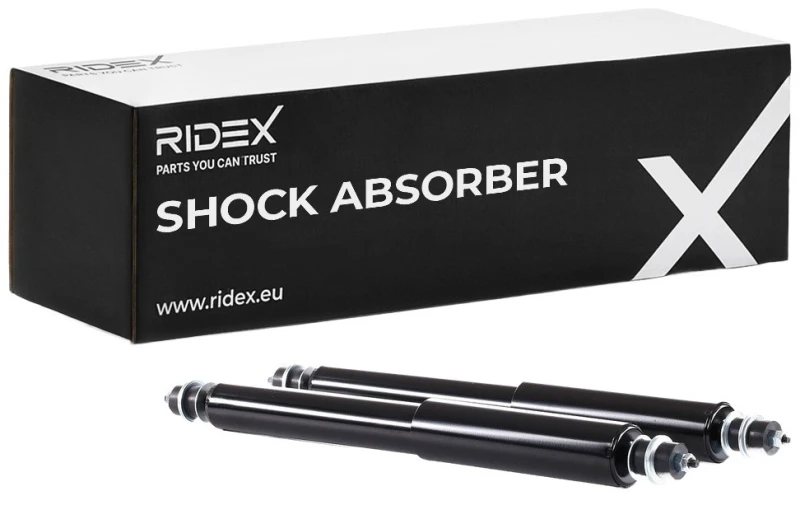 Image of RIDEX 854S2627 Shock absorber Front Axle, Gas Pressure, Monotube, Telescopic Shock Absorber, Bottom Pin Shock Absorber (854)