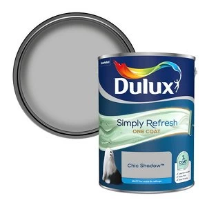 Image of Dulux Simply Refresh One Coat Chic Shadow Matt Emulsion Paint 5L