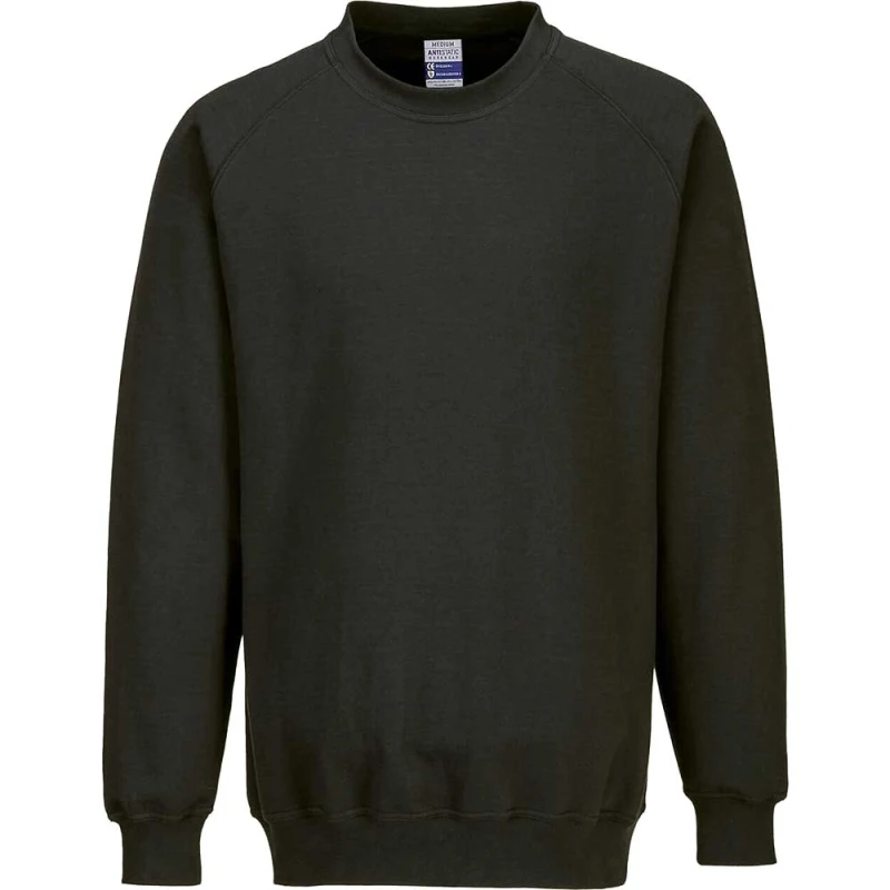 Image of Portwest Anti Static ESD Sweatshirt AS24BKRXXXL Colour: Black