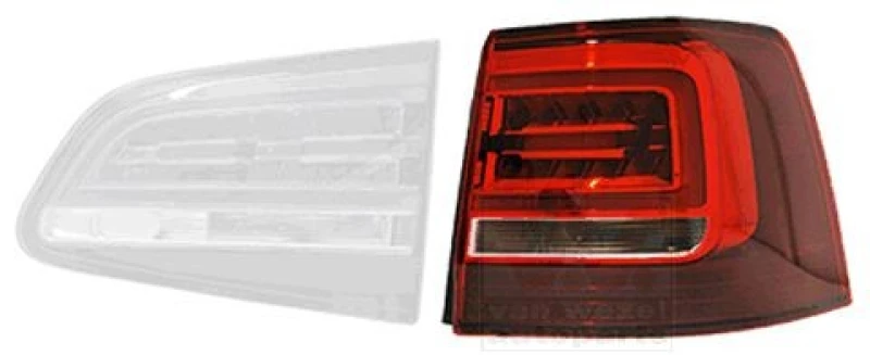 Image of VAN WEZEL 5777924 Rear light Outer section, with bulb holder, Right, LED Combination Rearlight (391)