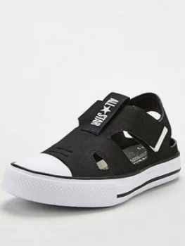 Converse Childrens Chuck Taylor All Star Superplay Sandal Ox Trainers - Black, Size 13