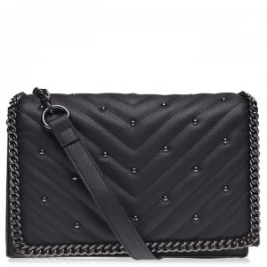 image of Firetrap Quilted Shoulder Bag - Black