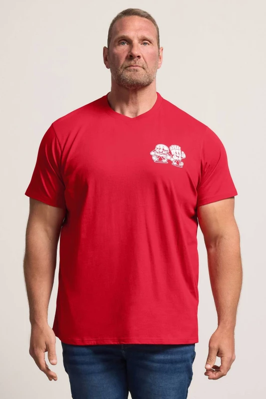 Image of BadRhino BadRhino Men Grill Graphic Print T-Shirt in Red Size: X-Large Red 1XL Male 5063853528485