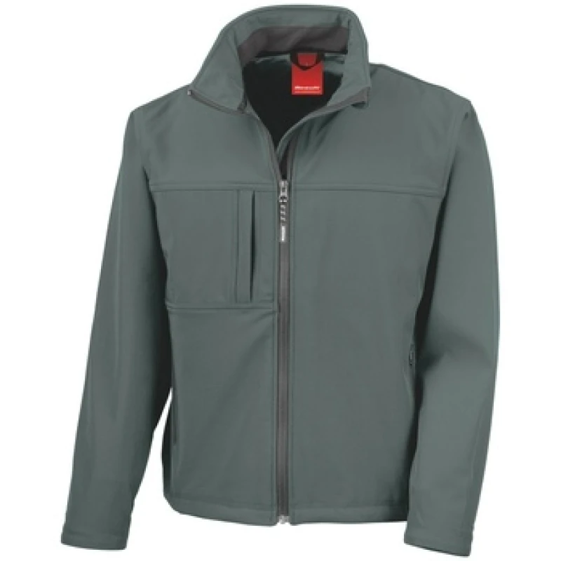 Image of Result Result Men Classic Soft Shell Jacket in Grey Size: Small Grey S Male 5063425792771