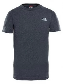 Image of The North Face Boys Simple Dome Tee Dark Grey Heather Size L13 14 Years