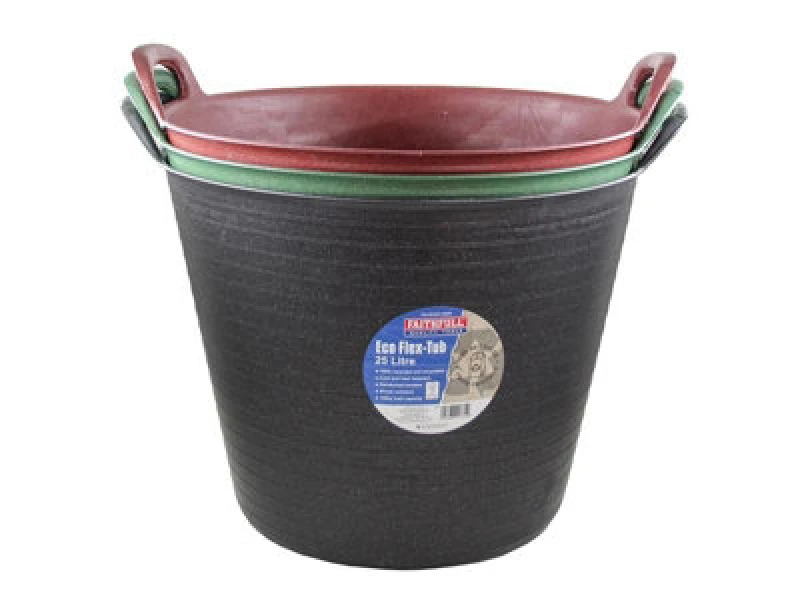 Image of Faithfull Eco Flex Tub Triple Pack 25l Assorted ECOFLX3PC