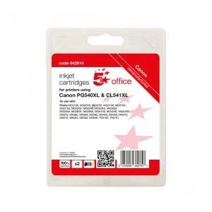 Image of Office Reman Inkjet Cartridge Page Life BlkTri Colours 180pp Canon