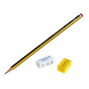 image of Staedtler Noris HB Pencils with Eraser and Sharpener