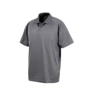 image of Spiro Unisex Adults Impact Performance Aircool Polo Shirt (XXS) (Grey)