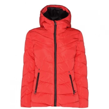 image of Dare 2b Swarovski Embellished Reputable Insulated Quilted Hooded Jacket - Red