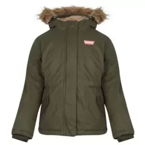 image of Levis Fur Hood Parka - Green