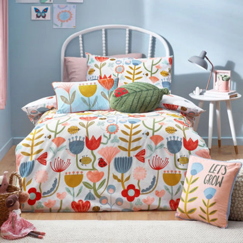 Image of Little Nature Duvet Cover & Pillowcase Set White