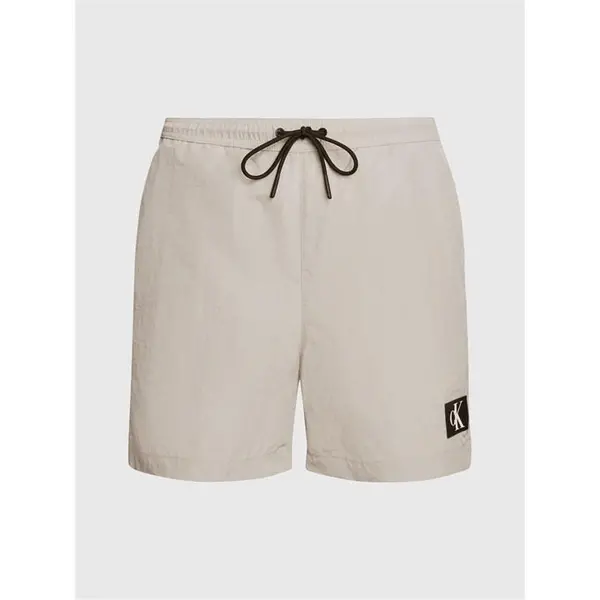 Image of Calvin Klein Medium Drawstring Swim Shorts - Silver S