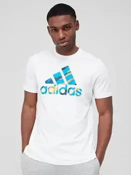 Image of adidas BOS Camo T-Shirt - White Size XL Men