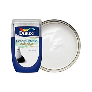 image of Dulux Simply Refresh One Coat Rock Salt Matt Emulsion Paint 30ml