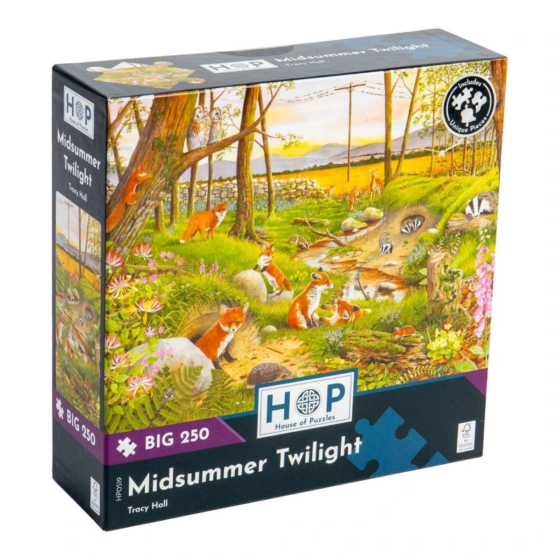 Image of The House Of Puzzles Midsummer Twilight, BIG 250 Piece Jigsaw Puzzle Multi unisex