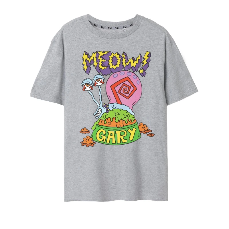 Image of (XX-Large) SpongeBob SquarePants Short Sleeved T-Shirt (Mens Grey)