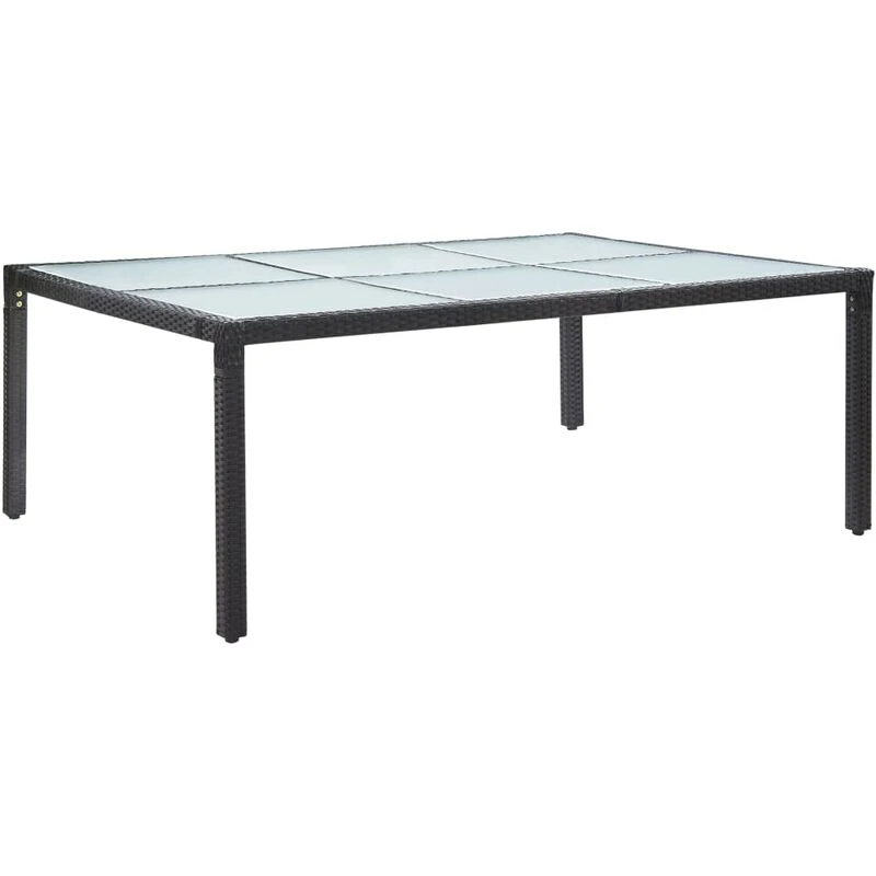 Image of VIDAXL Outdoor Dining Table Black 200x150x74cm Poly Rattan Vidaxl 8719883867793