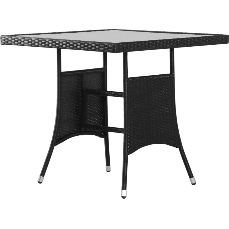 Image of VIDAXL Garden Table Black 80x80x74cm Poly Rattan Vidaxl 8720286917893
