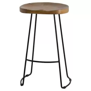 Image of Franklin Hardwood Shaped Barstool