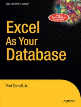 Image of Excel As Your Database by Paul Cornell Book