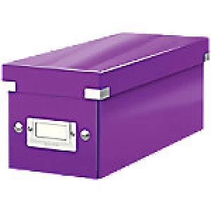 image of Leitz Click & Store CD or Media Storage Box Purple