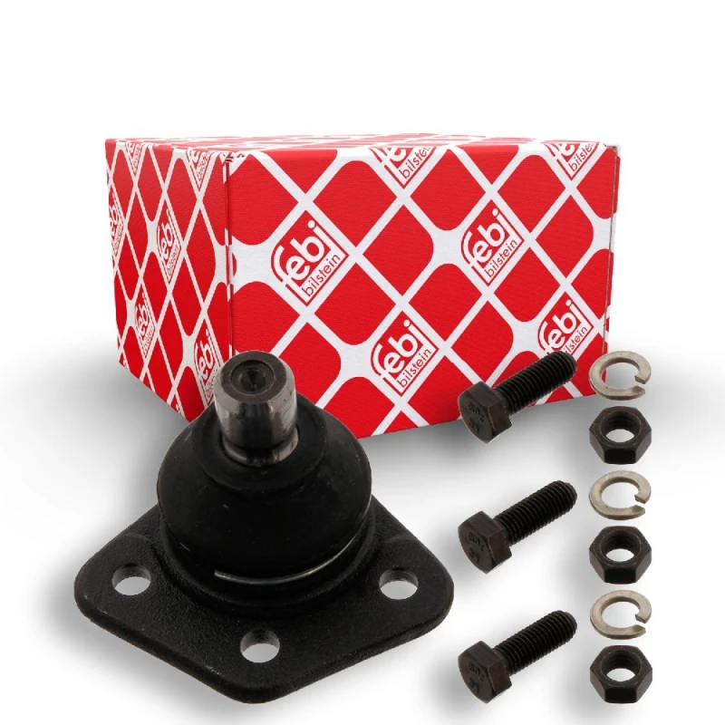 Image of FEBI BILSTEIN 02408 Ball joint OE Turbo NEW, Lower Front Axle, with fastening/mounting material Support-/Steering Link (2462)