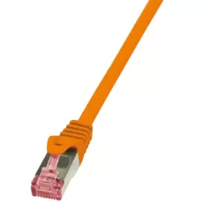 image of LogiLink 0.5m Cat.6 S/FTP networking cable Orange Cat6 S/FTP (S-STP)