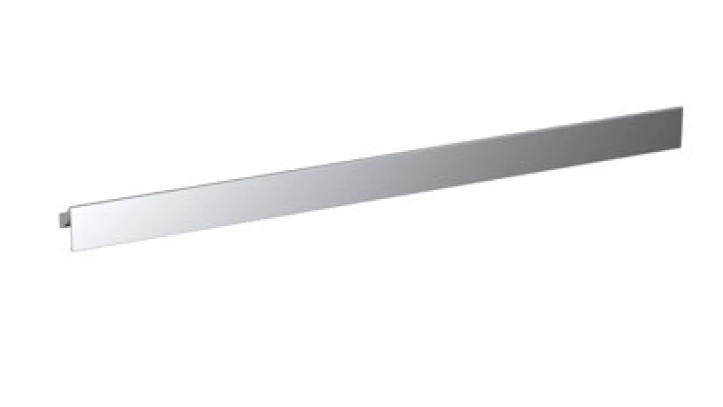 Image of Hudson Reed Centres F Shape Furniture Handle, Aluminium Built Contemporary Bathroom Cabinet Drawer Handle In Chrome Finish, 420mm